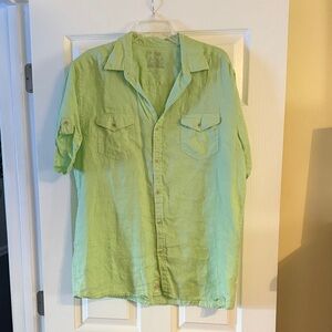 Islander Light Green Casual Button Down Shirt